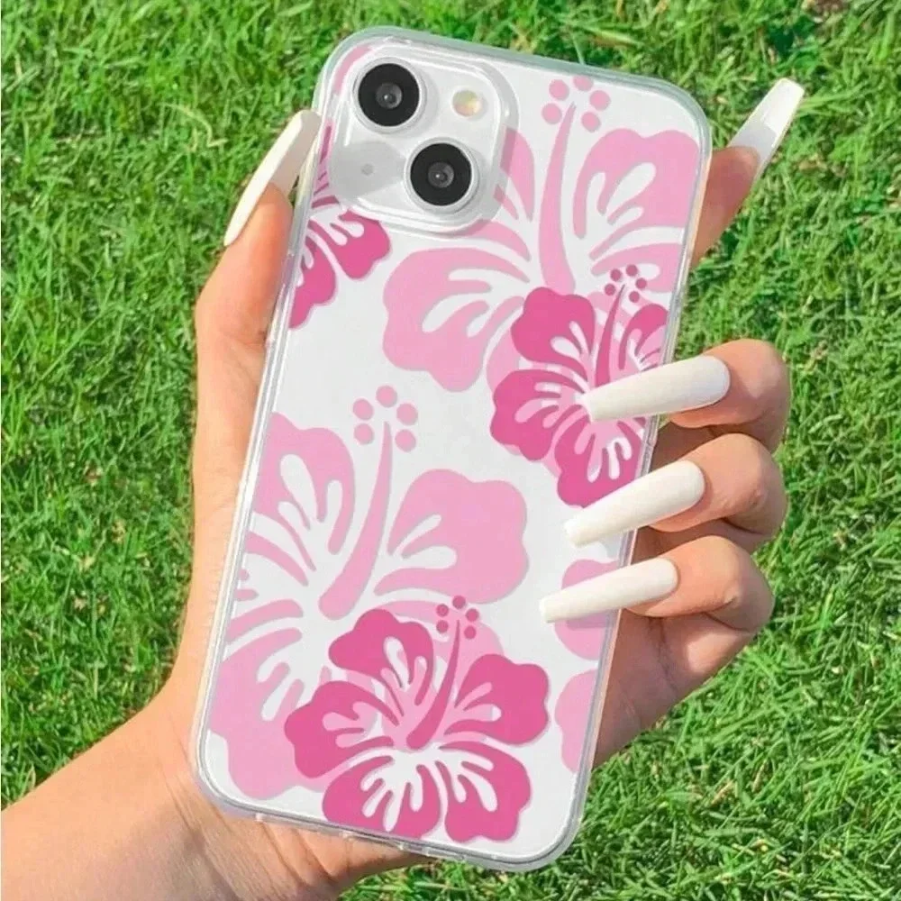 ⚠️Clearance iPhone 14/Pro/Pro Max Pink Floral Phone Case - Picture 1 of 3